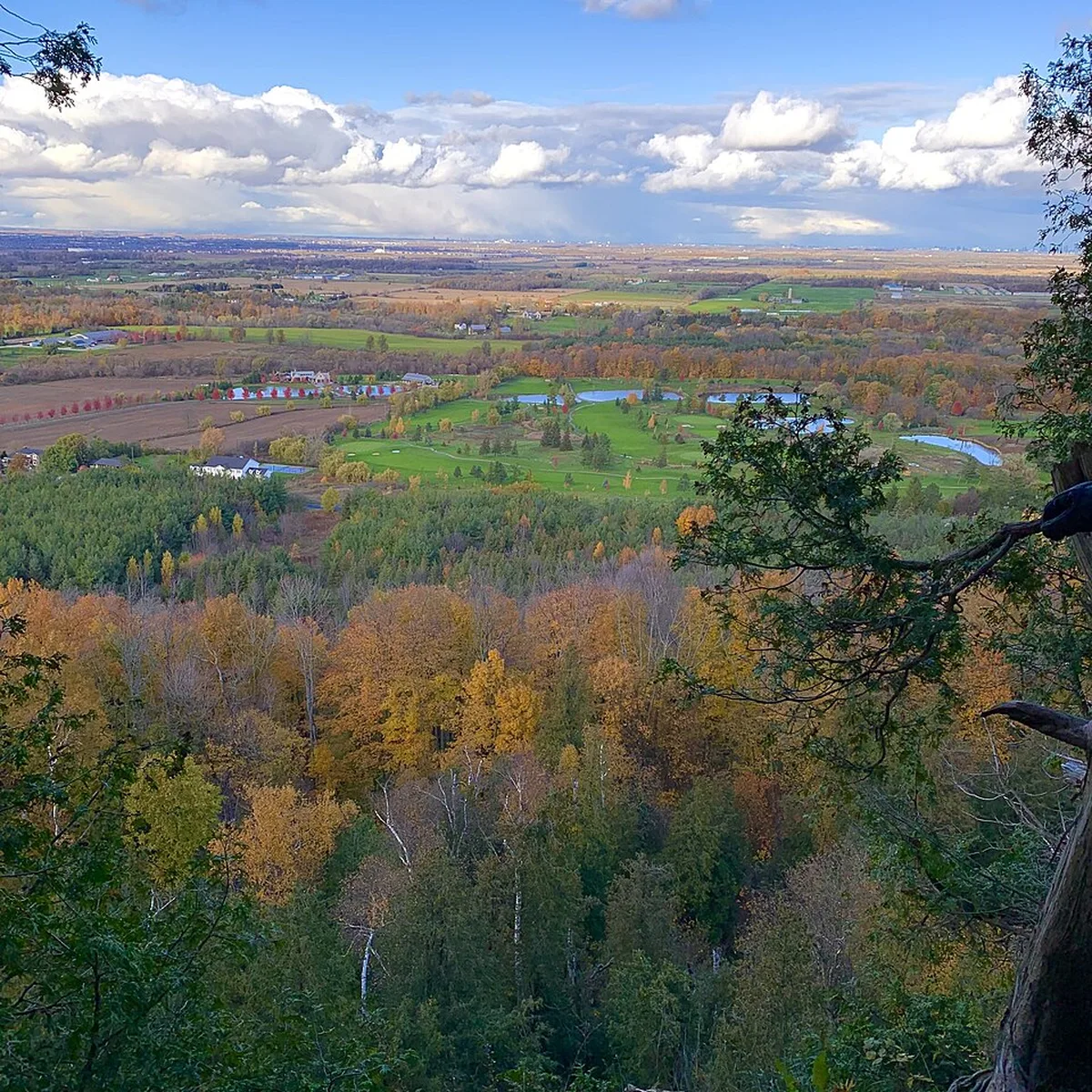 Scenic landscape viewed from Rattlesnake Point in Milton, Ontario